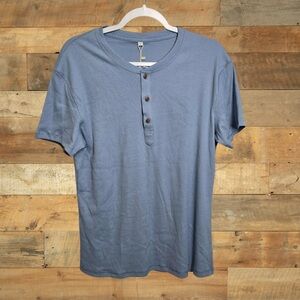 Sailwind Blue Short‎ Sleeve Henley Shirt Womens  Medium NWT